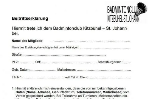 Beitrittserklaerung Beitrittserklaerung